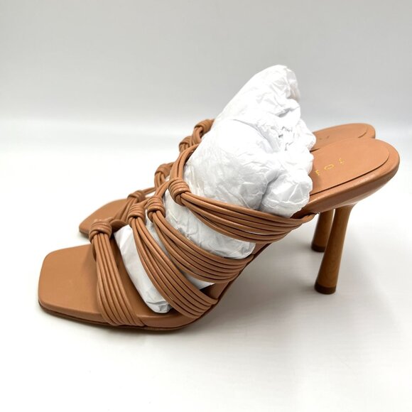 Joie Womens Size 6.5 Olive Brown Leather Strappy Square Toe Sandals Heels Shoes - Picture 6 of 15